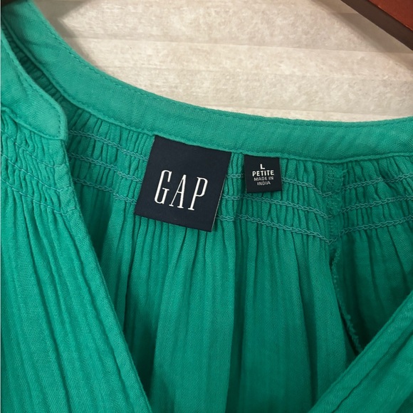 Gap Crinkle Gauze Tiered Mini Dress | size large petite - Picture 6 of 7